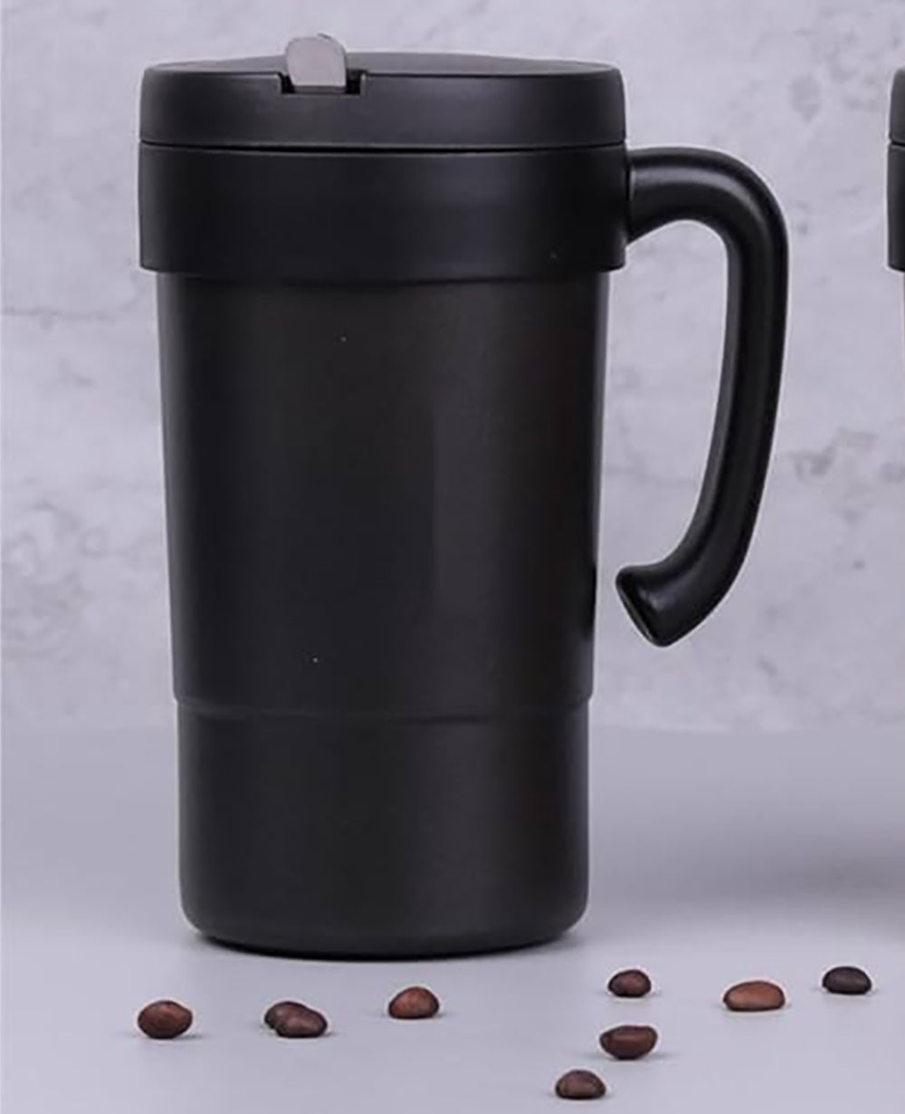 sleek matte black mug